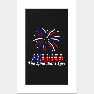 AMERICA Fourth of July Fireworks Posters and Art